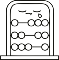 line drawing cartoon of a abacus png