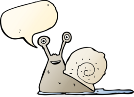 Cartoon-Schnecke mit Sprechblase png