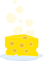 ilustración de color plano de queso png