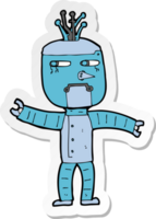 Aufkleber eines Cartoon-Roboters png