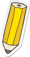 sticker of a cartoon pencil png