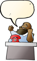 cartoon arrogant boss man with speech bubble png