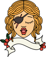 Retro Tattoo Style human rogue character face png