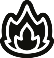 enkel flamma ikon symbol png