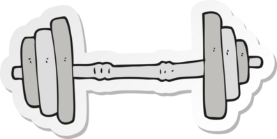 klistermärke av en tecknad serie skivstång png