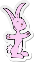 sticker of a cartoon rabbit png