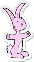 autocollant d'un lapin de dessin animé png