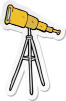 adesivo di un telescopio cartone animato png