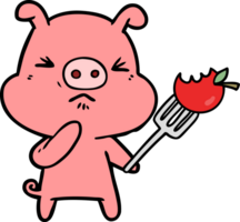 cartoon angry pig png