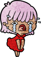 cartoon girl crying png