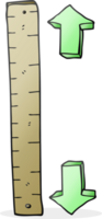 hand drawn cartoon wooden ruler png