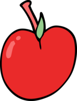 cartoon doodle of an apple png