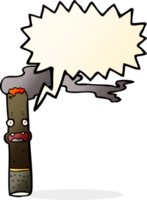 cartoon cigar with speech bubble png