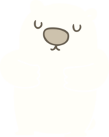 hand drawn quirky cartoon polar bear png