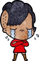 cartoon crying girl png