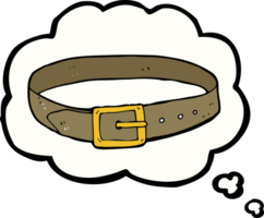 cartoon leather belt with thought bubble png
