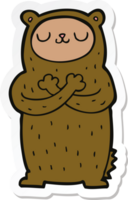 pegatina de un oso de dibujos animados png