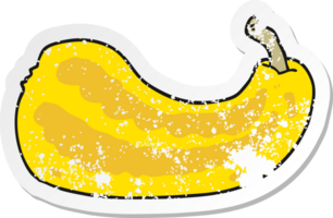 distressed sticker of a cartoon squash png