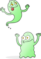 hand drawn cartoon ghosts png