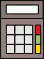 mignonne dessin animé de une école calculatrice png