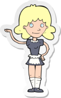 sticker of a cartoon maid png
