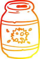 chaud pente ligne dessin de une pouvez de un soda png