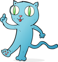 Cartoon-Katze mit Idee png