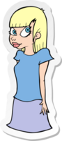 sticker of a cartoon girl png