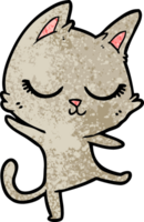 calm cartoon cat png