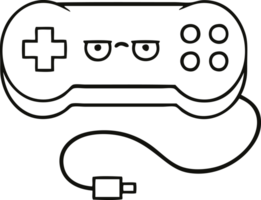 line drawing cartoon of a game controller png