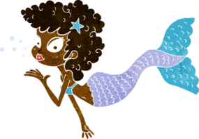 cartoon mermaid blowing kiss png