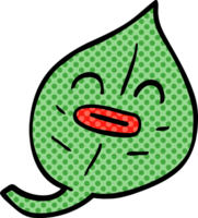 cartoon doodle leaf png