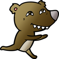 cartoon bear running png