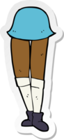 Aufkleber mit weiblichen Beinen einer Karikatur png