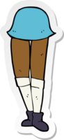 sticker of a cartoon female legs png