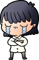 cartoon woman crying png