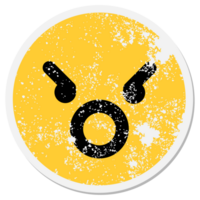 simple angry face circle png