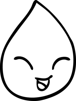 Strichzeichnung Cartoon Blutstropfen png