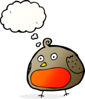 cartoon robin with thought bubble png