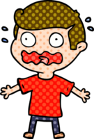 cartoon man totally stressed out png