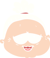 flat color style cartoon old lady png