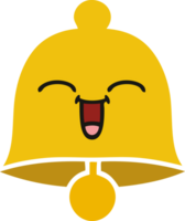 flat color retro cartoon of a bell png