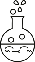 line drawing cartoon of a test tube png