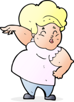 cartoon happy overweight lady png