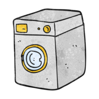 hand textured cartoon washing machine png