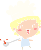 flat color style cartoon chef png