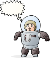cartone animato spazio uomo con discorso bolla png