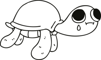 line drawing quirky cartoon turtle png
