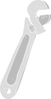 flat color illustration of adjustable spanner png