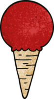 cono de helado de garabato de dibujos animados png